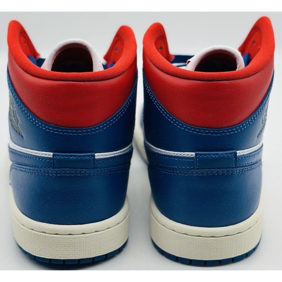 NEW Nike Air Jordan 1 Mid USA French Blue Red White BQ6472-146 Women's Sz Multi - Picture 4 of 6